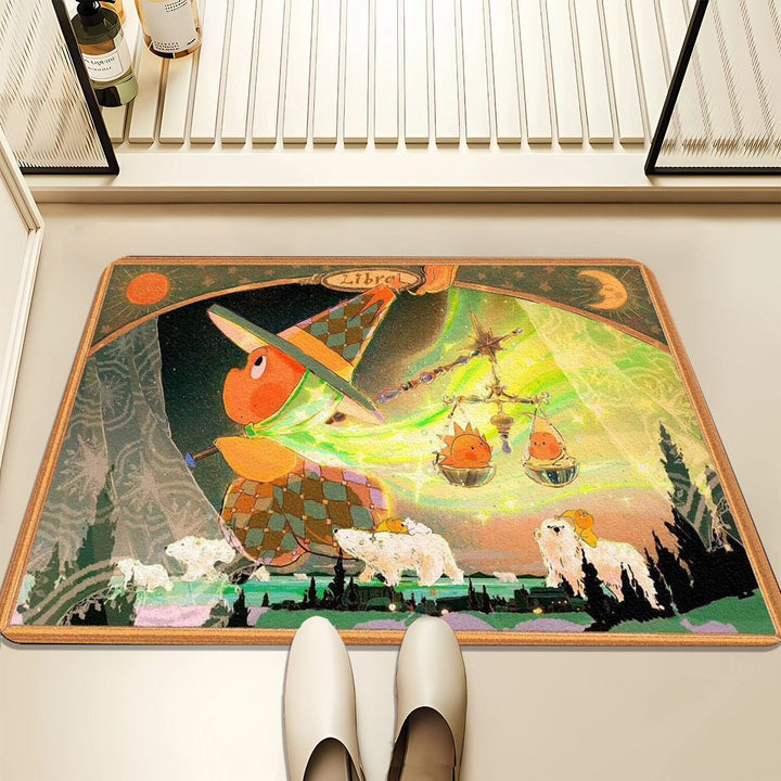 Artistic Dreamy Cloud-Themed Bath Mat for Home