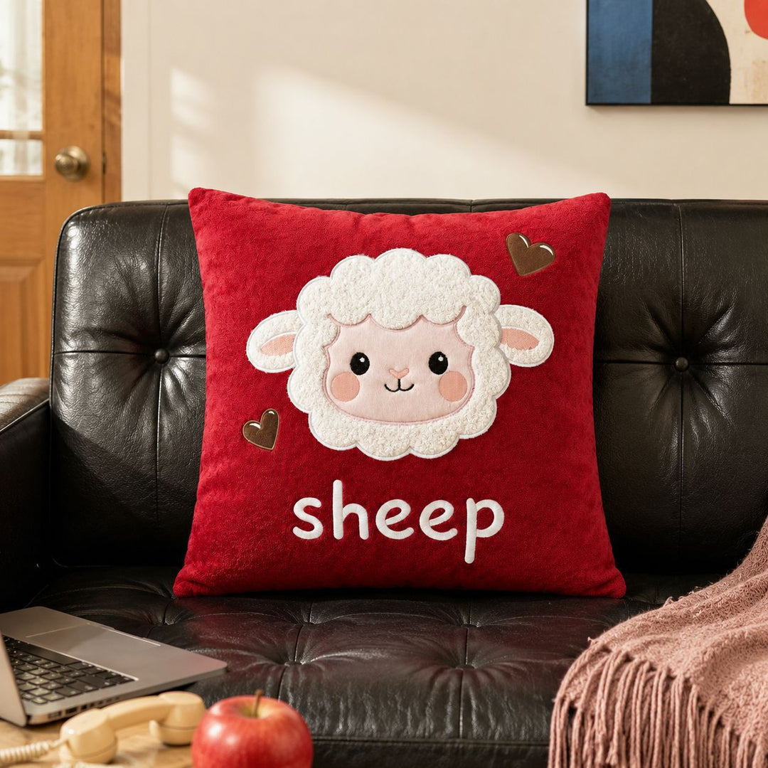 Plush Animal-Themed Throw Pillow
