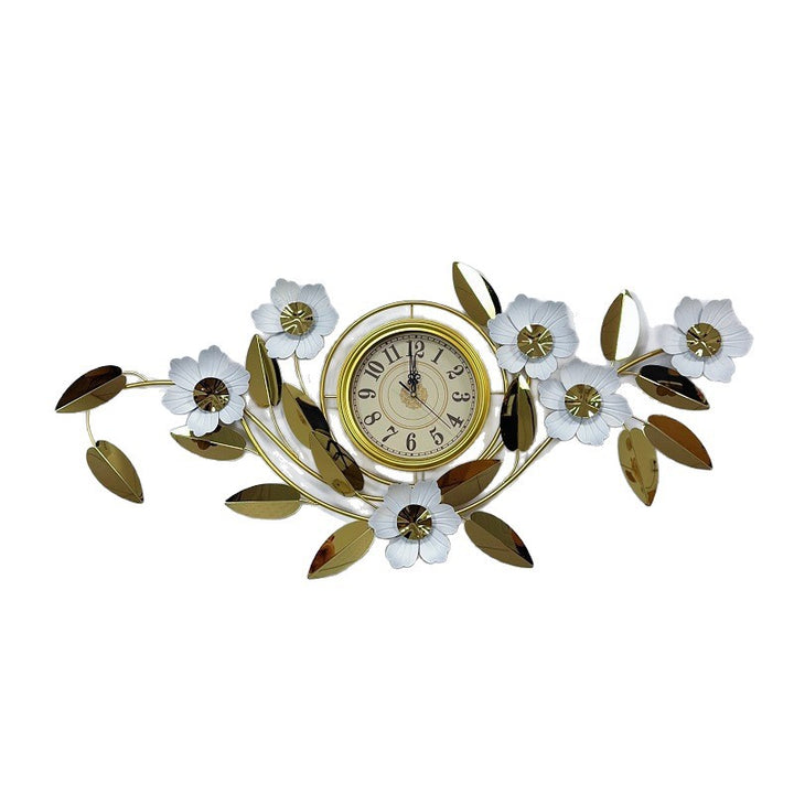 Floral Wall Clock Art Decor