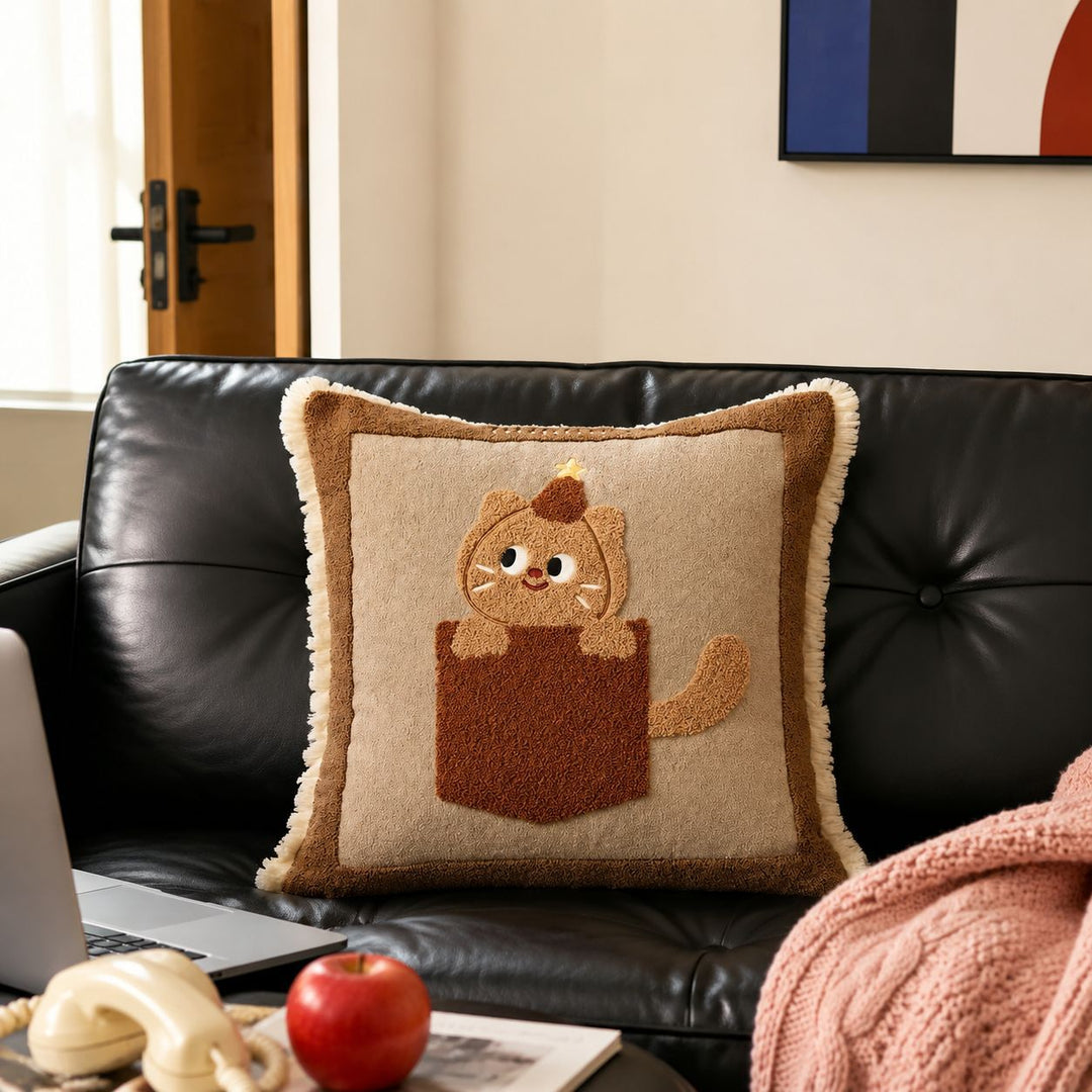 Decorative Animal-Themed Throw Pillow