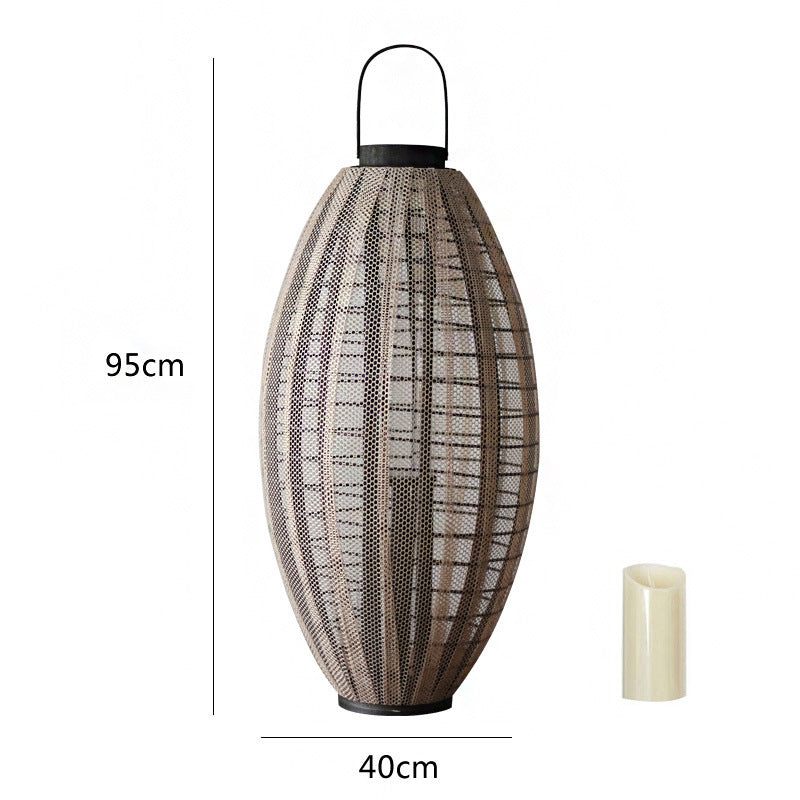 Elegant lantern with metal grid