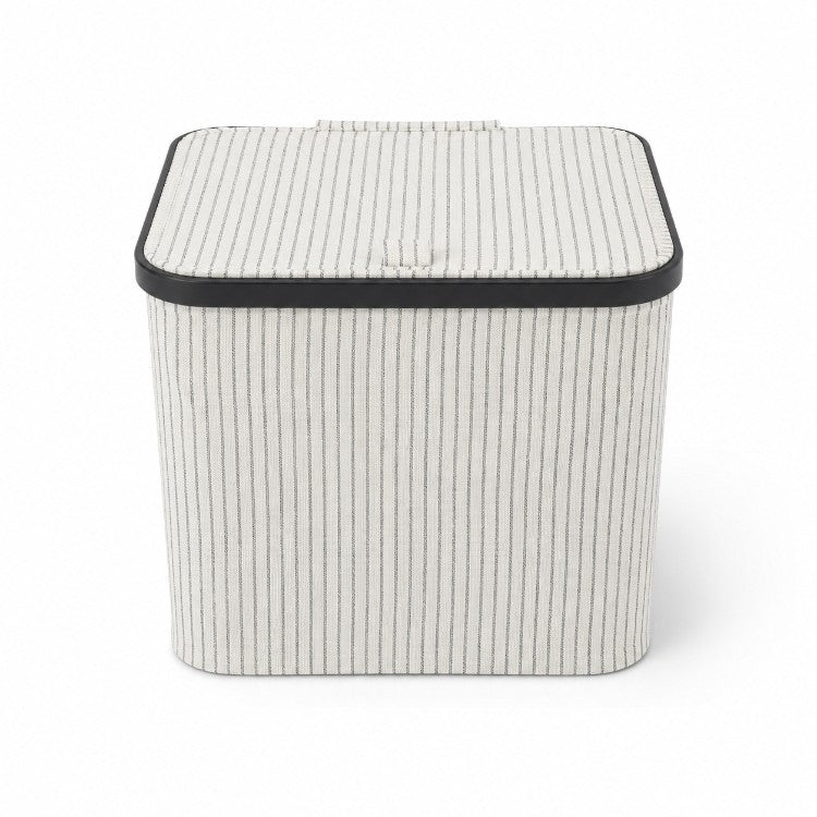 Laundry basket with lid and handles