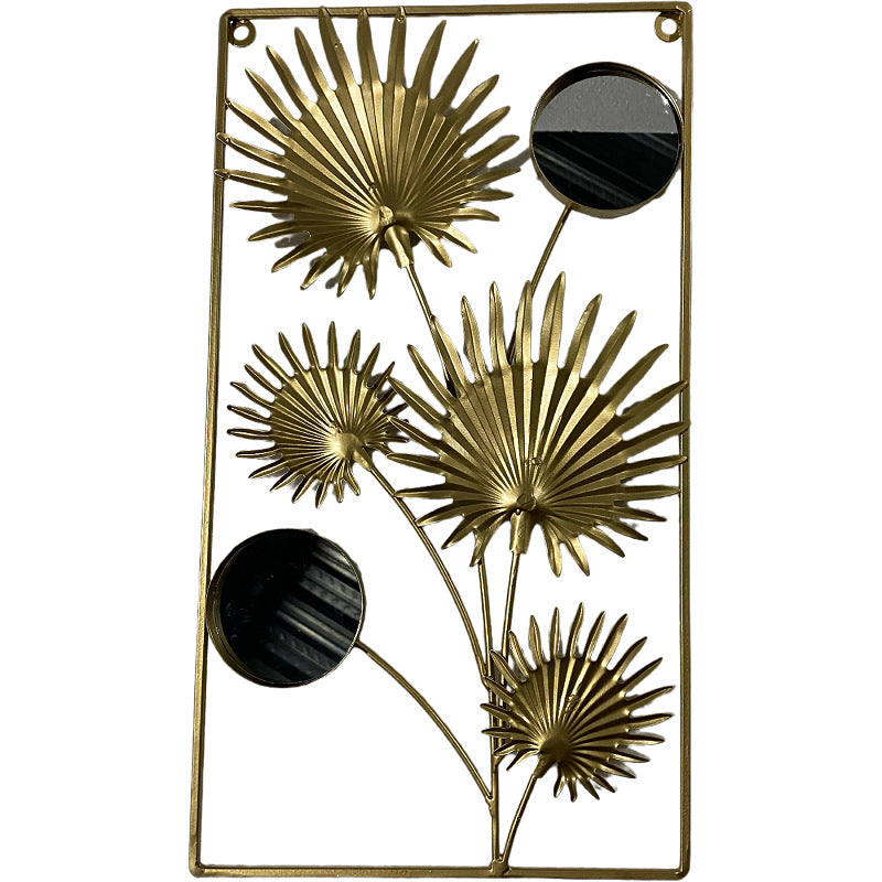 Decorative Metal Wall Art with Leaf Design