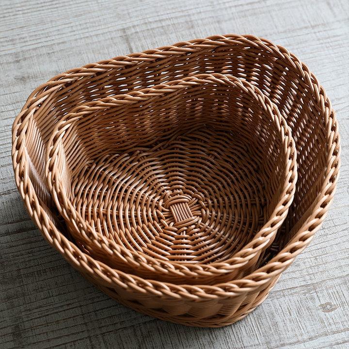 Heart-Shaped Woven Storage Basket