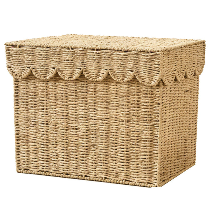 Storage basket with lid