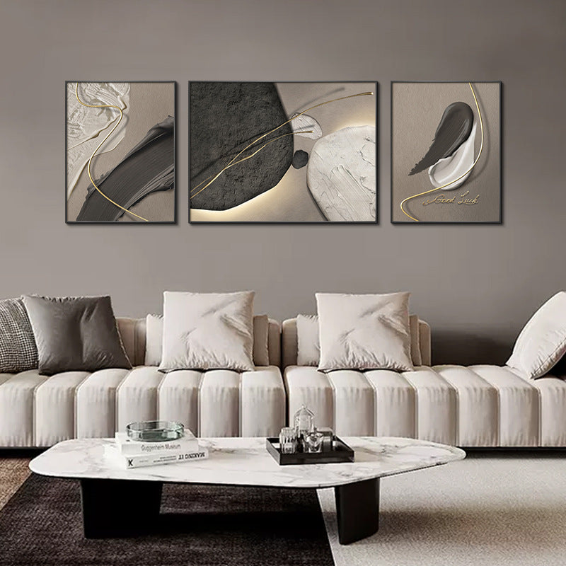 Abstract Textured Framed Wall Art Set