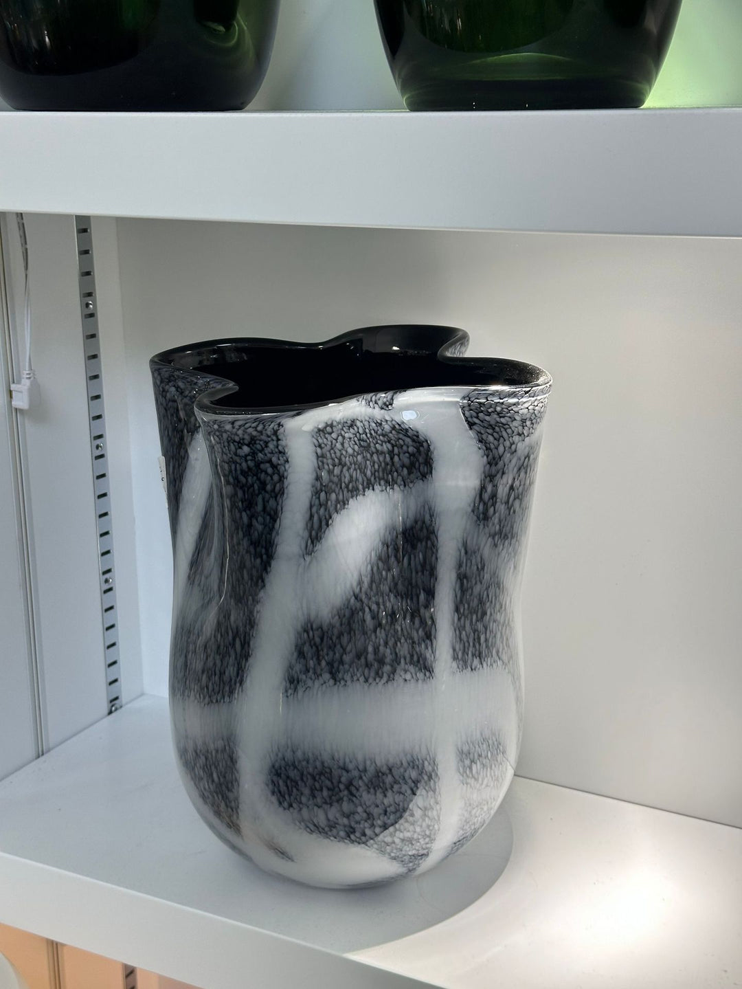 Sculptural Wavy Ruffled-Edge Centerpiece Glass