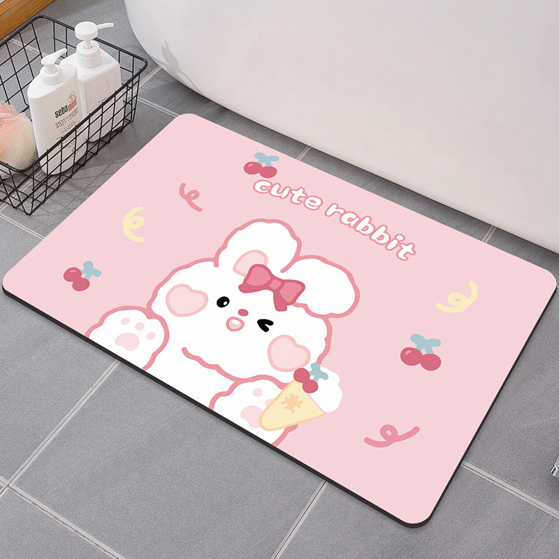 Cute Cartoon Cat Bath Mat
