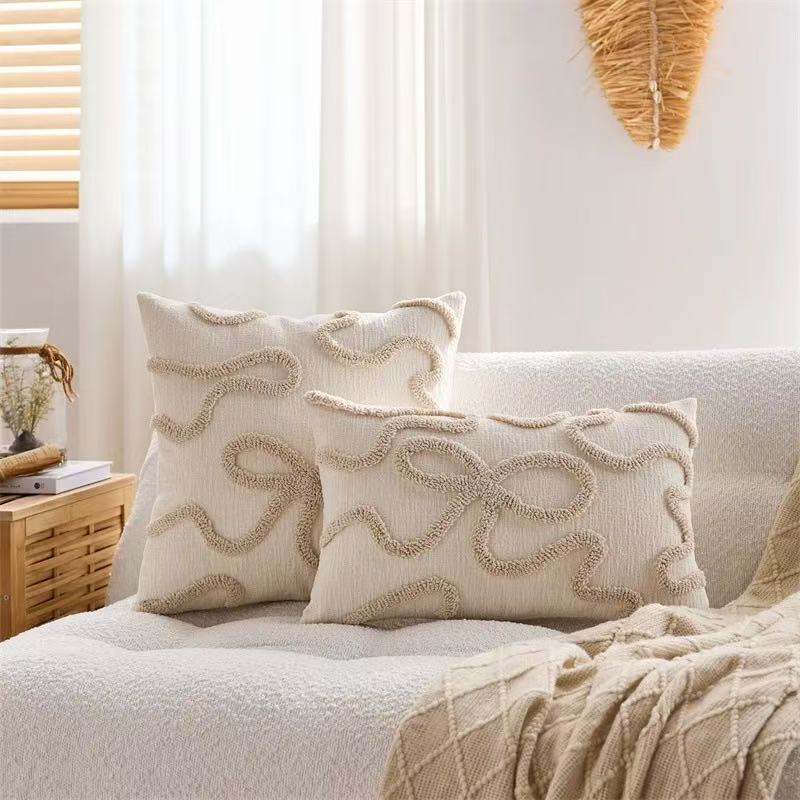 Decorative Textured Throw Pillow for Sofa Decor
