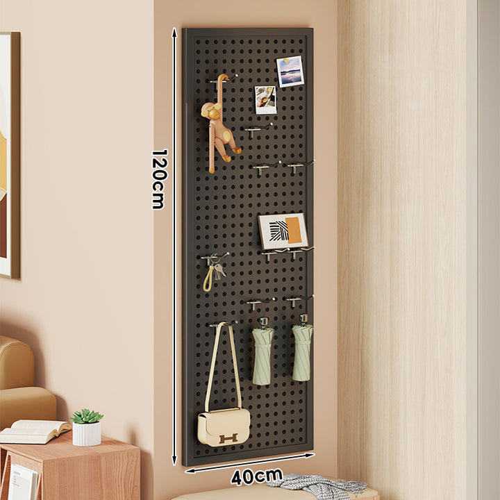 Wall-Mounted Perforated Metal Pegboard Organizer Panel