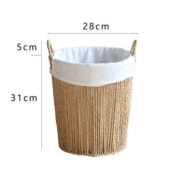 Storage basket with cotton lining