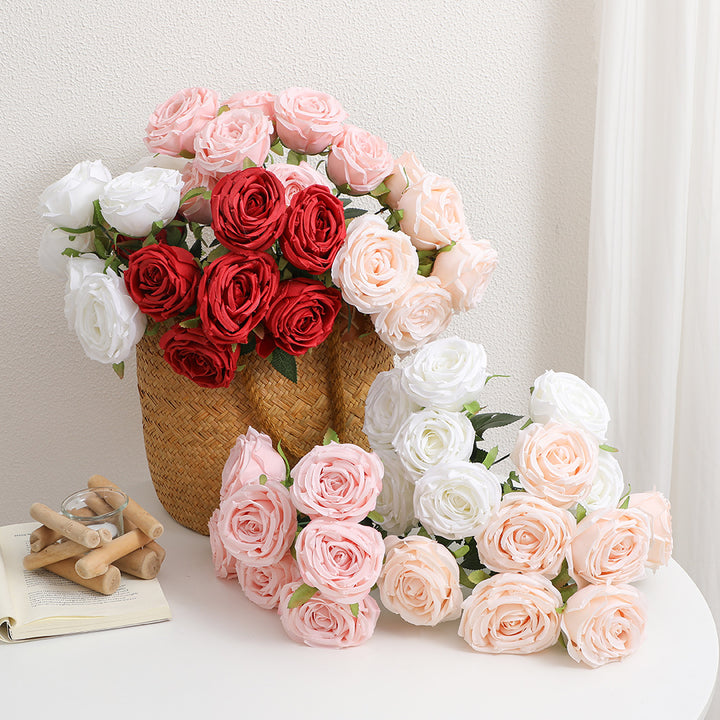 Realistic Artificial Rose Petals with Leaves