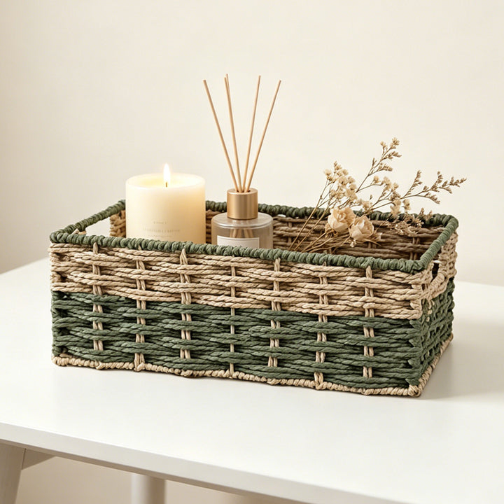 Handcrafted storage basket in natural design