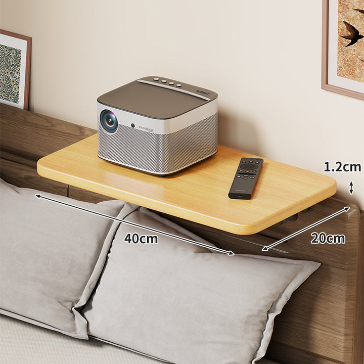 Wall-Mounted Slim Floating Headboard Shelf with Rounded Corners and Concealed Brackets