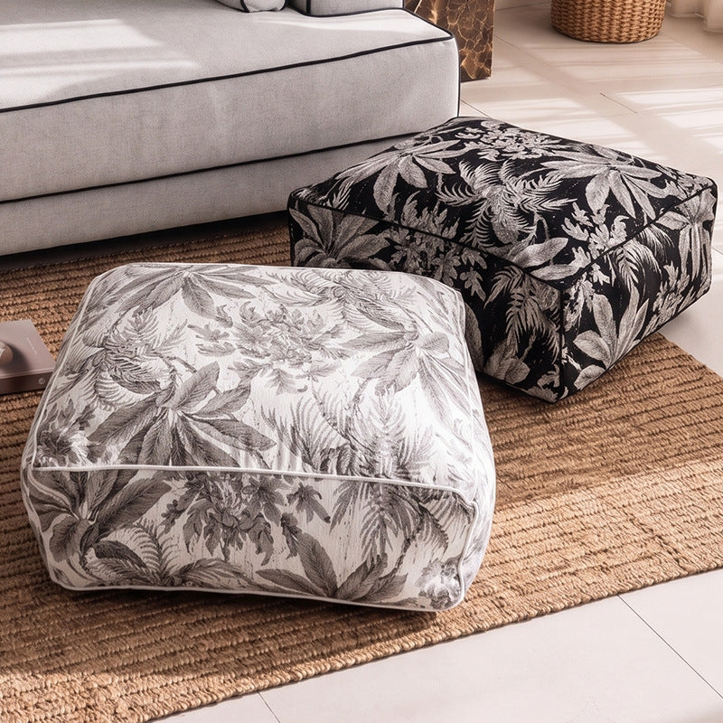 Floral Print Home Ottoman