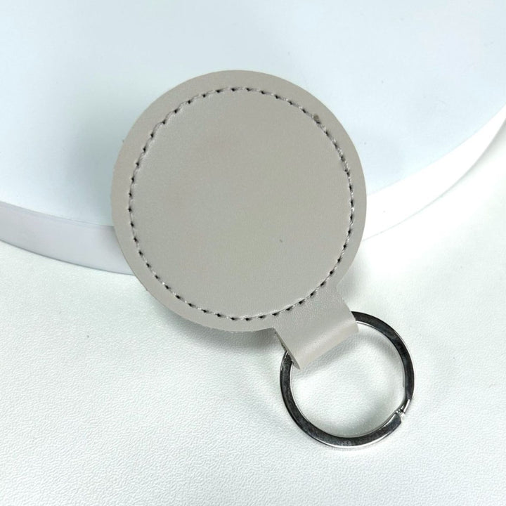 Premium Leather Round Keychain