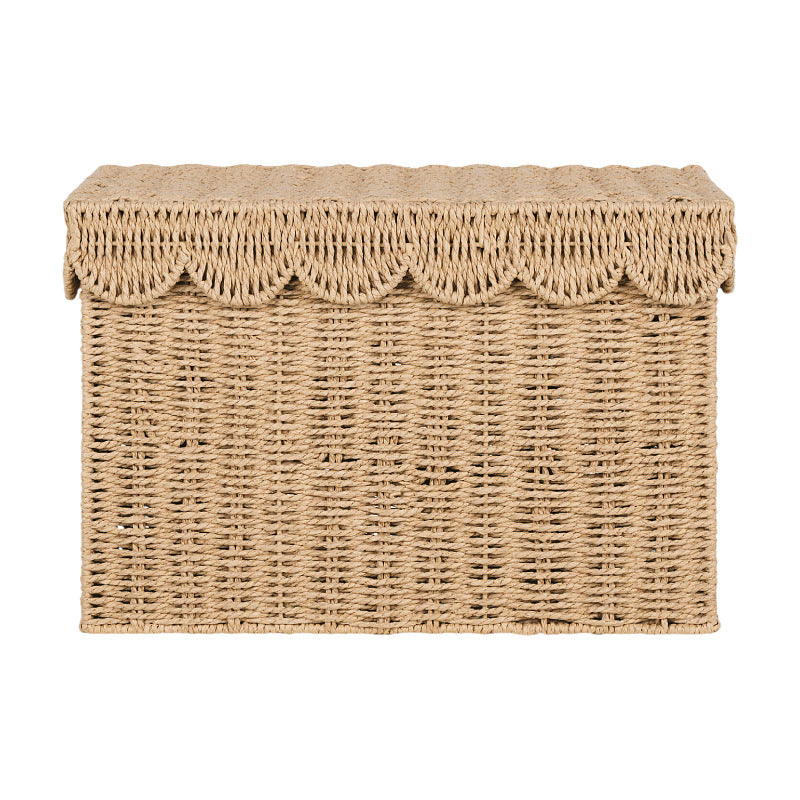 Playful storage basket with lid