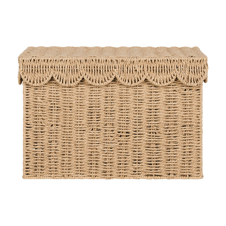 Playful storage basket with lid