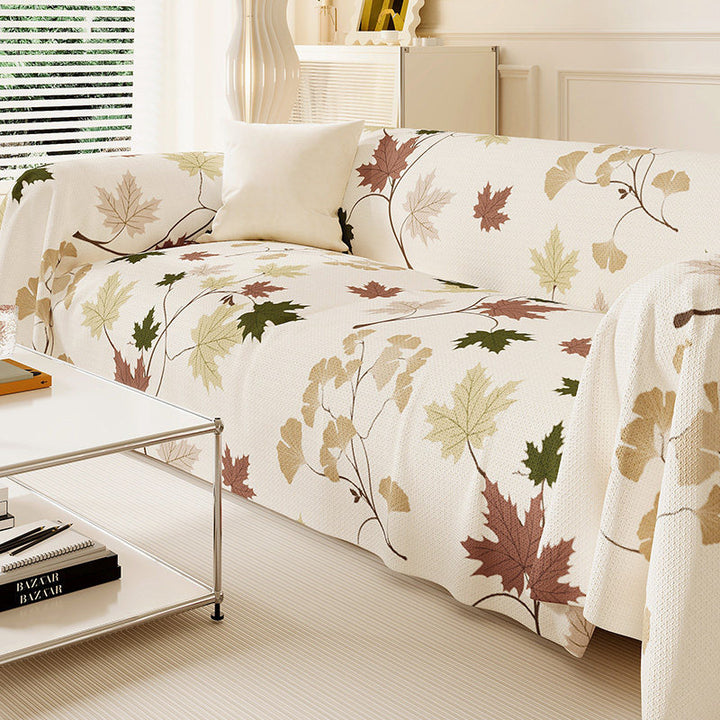 Quilted Floral Sofa Slipcover Protector with Hydrangea Print
