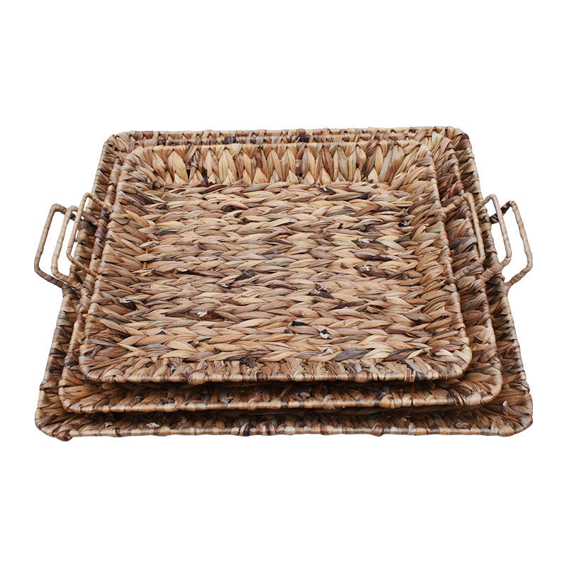 Woven Serving Tray Set