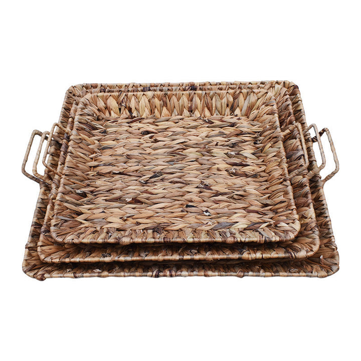 Woven Serving Tray Set