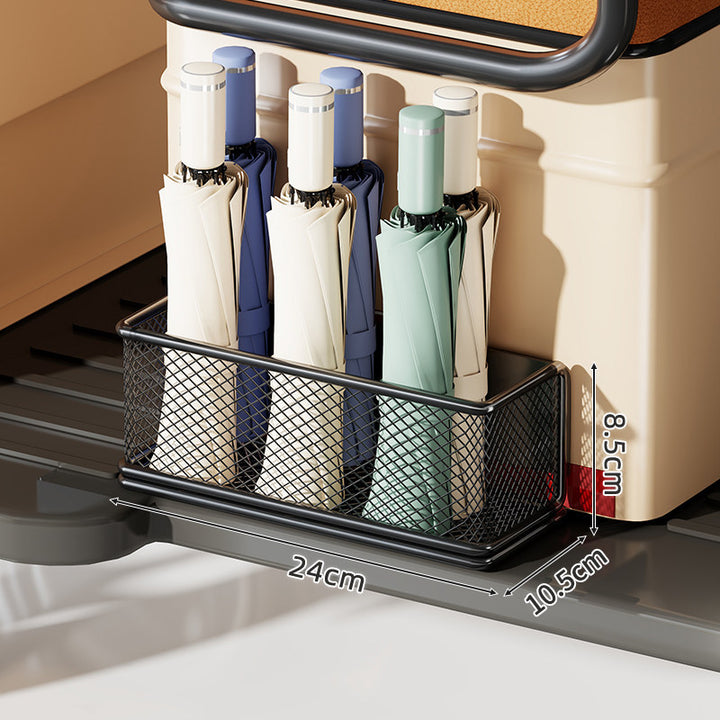 Under-Shelf Slim Mesh Umbrella & Accessory Holder