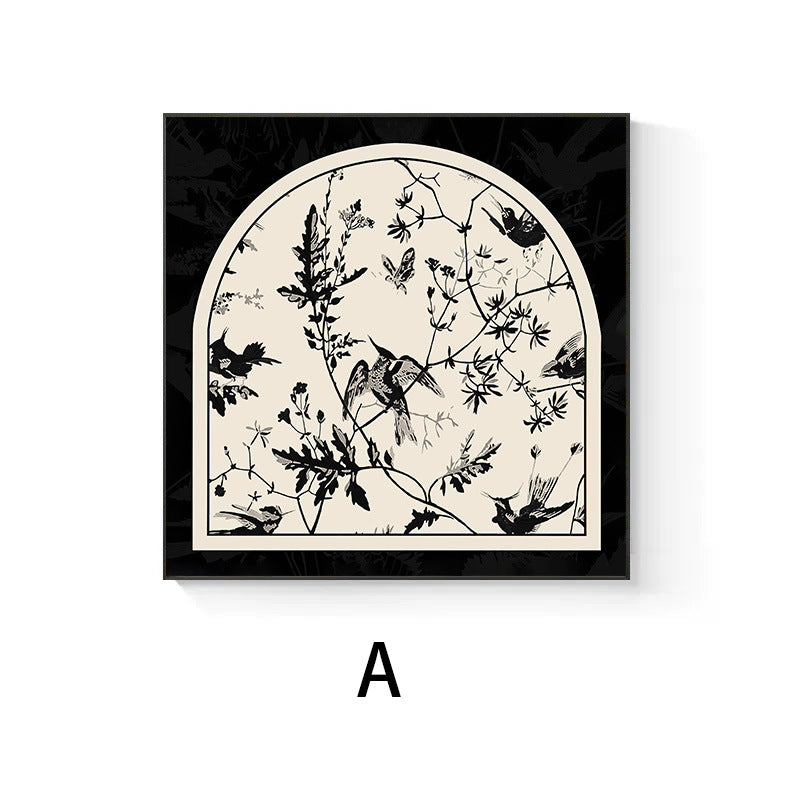 Framed Botanical Bird Illustration Print