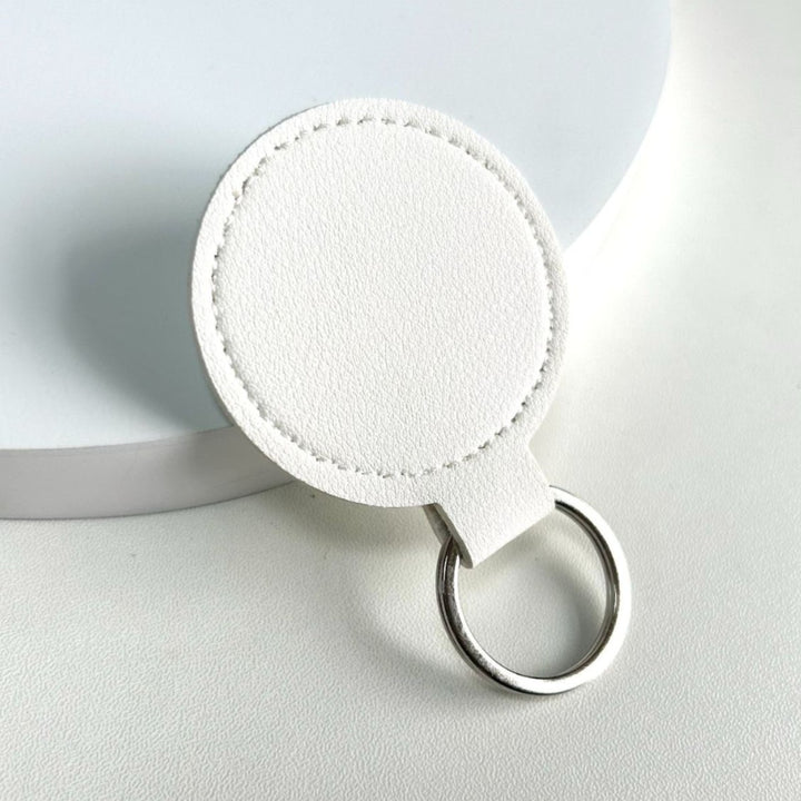 Round Leather Keyring