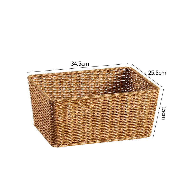 Elegant Handmade Rectangular Woven Storage Basket