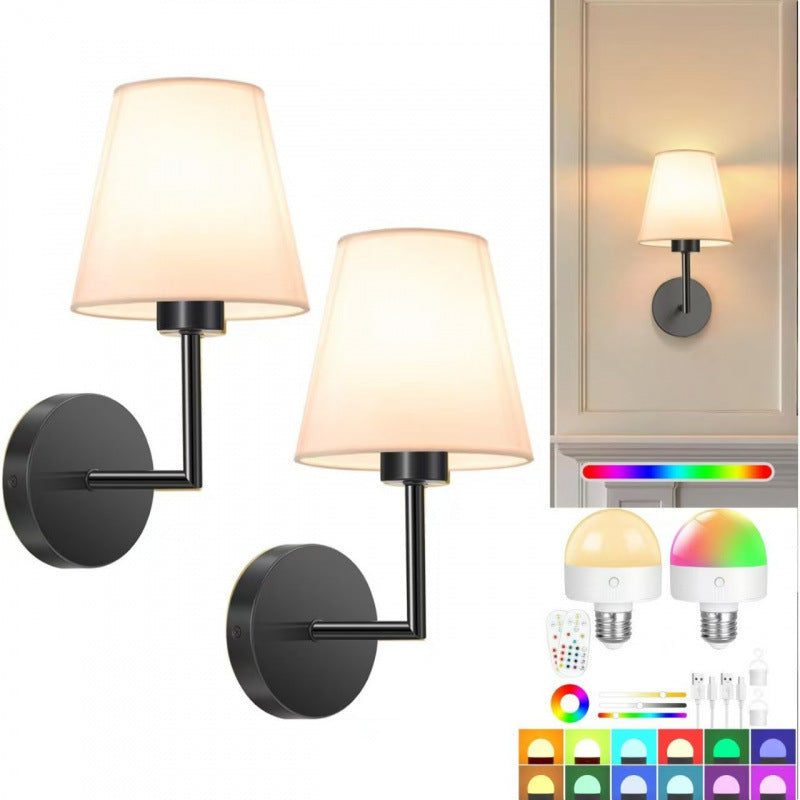 Contemporary Linen Wall Light