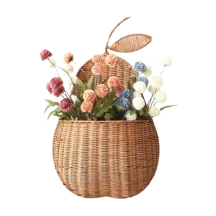 Decorative flower basket with handle