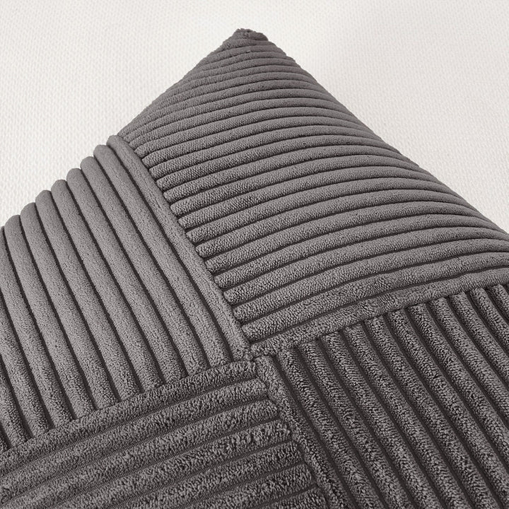 Textured Ribbed Throw Pillow