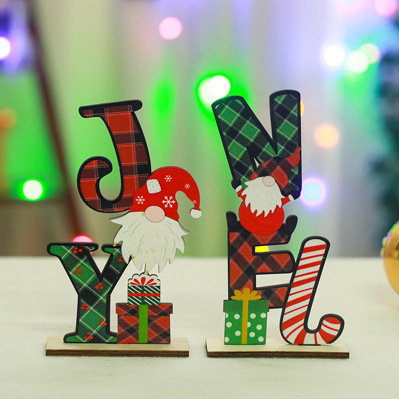 Festive wooden decoration with Christmas motif