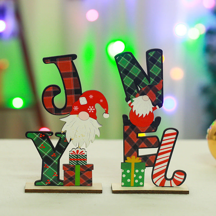 Festive wooden decoration with Christmas motif