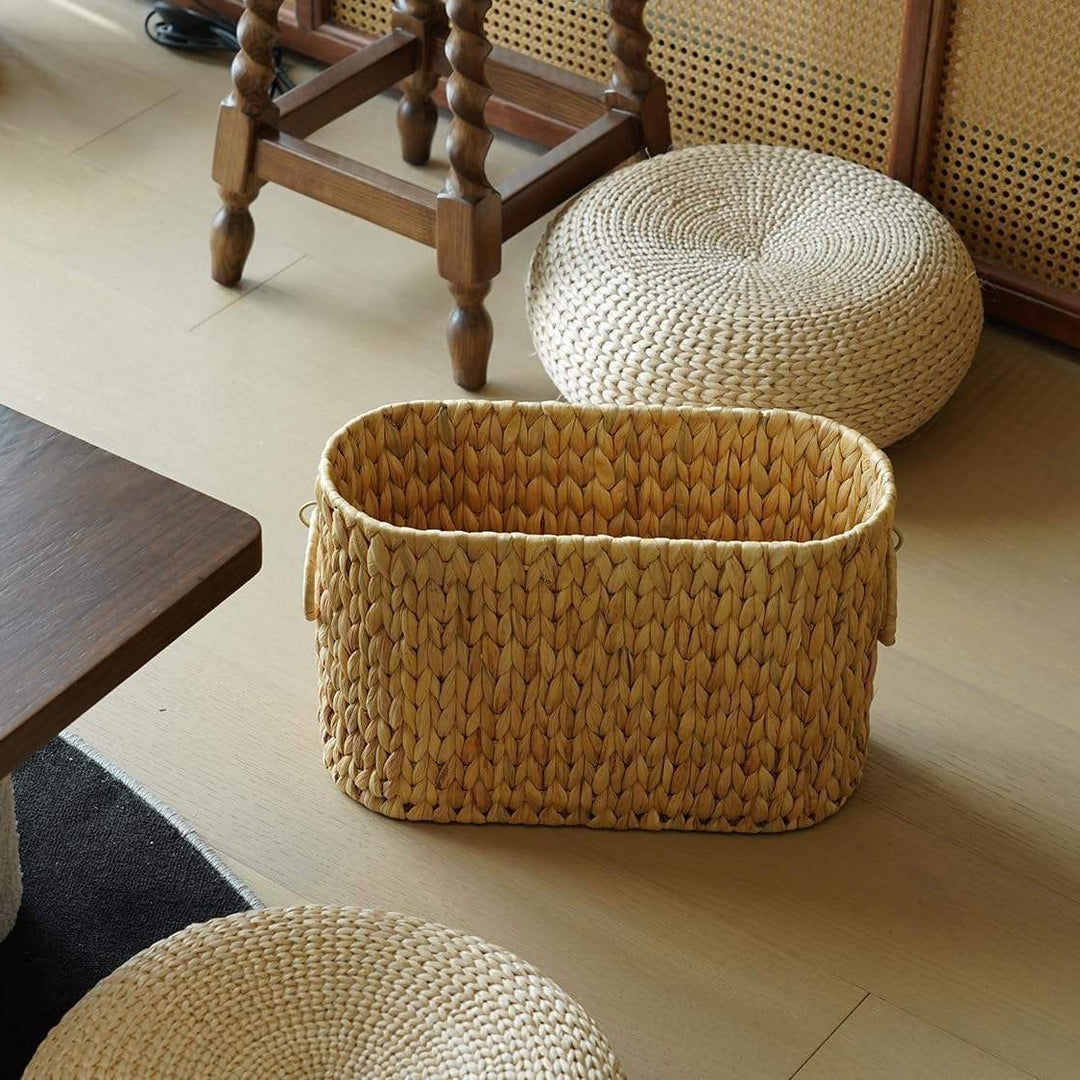 Practical Storage Basket Made of Natural Materials