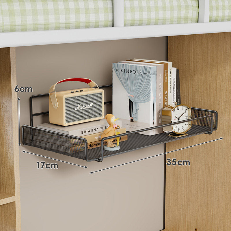 Under-Shelf Hanging Mesh Organizer with Slide-Out Tray and Raised Guardrail
