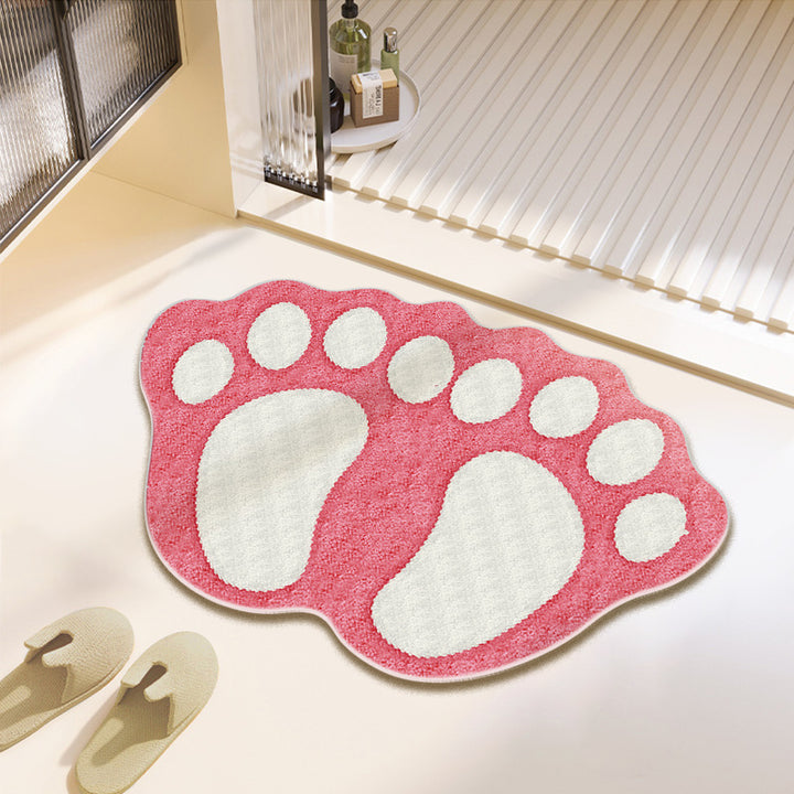 Fun Paw Print Bath Mat