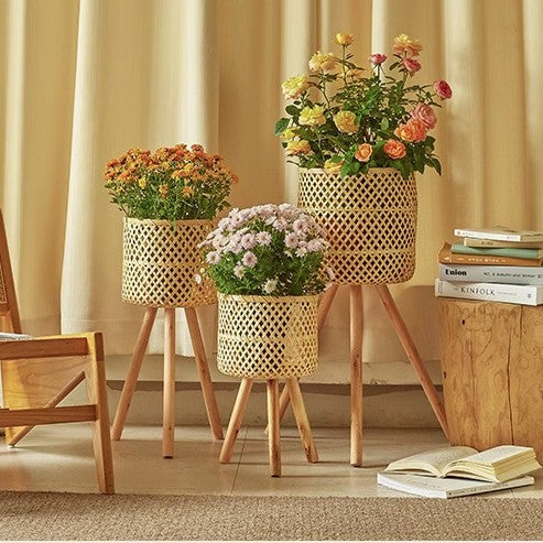Decorative Woven Flower Planters