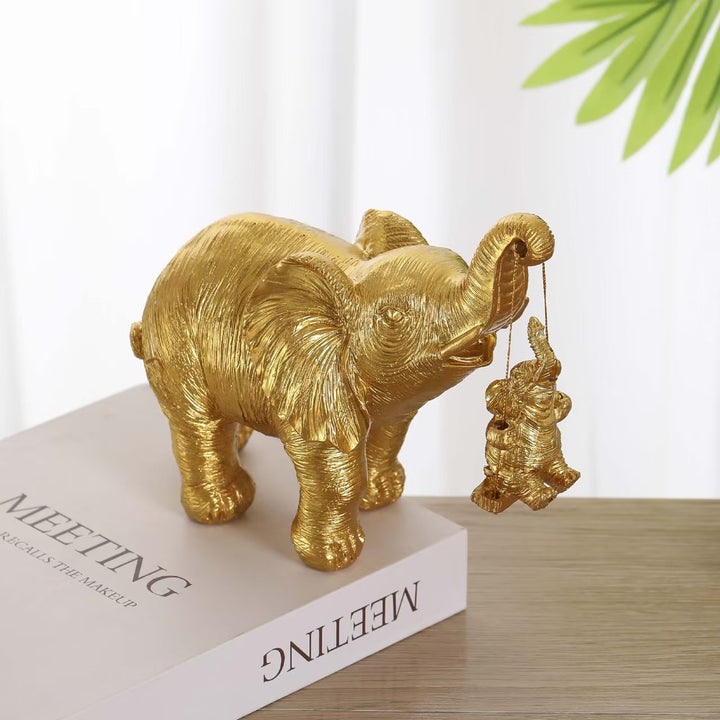 Decorative Elephant Family Sculpture