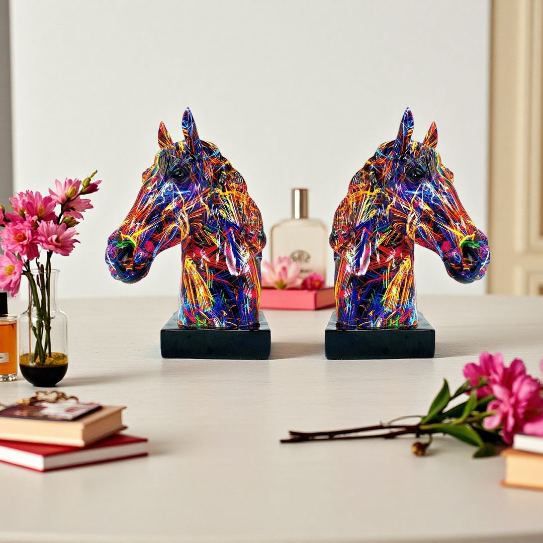Artful horse sculpture made of high-quality resin