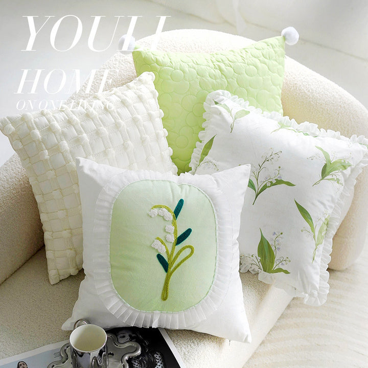 Embroidered Decorative Accent Pillow