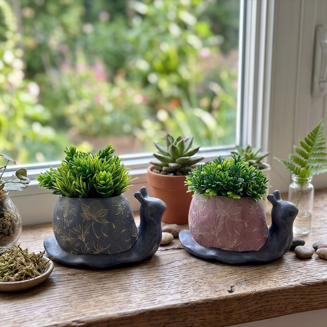 Decorative Snail Planter