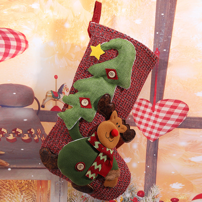 Christmas stocking with festive Gnome motif