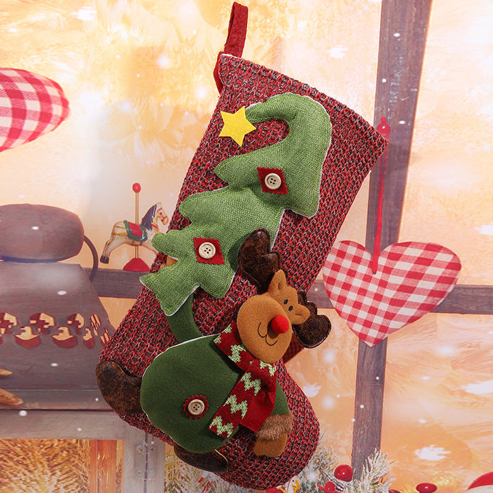 Christmas stocking with festive Gnome motif
