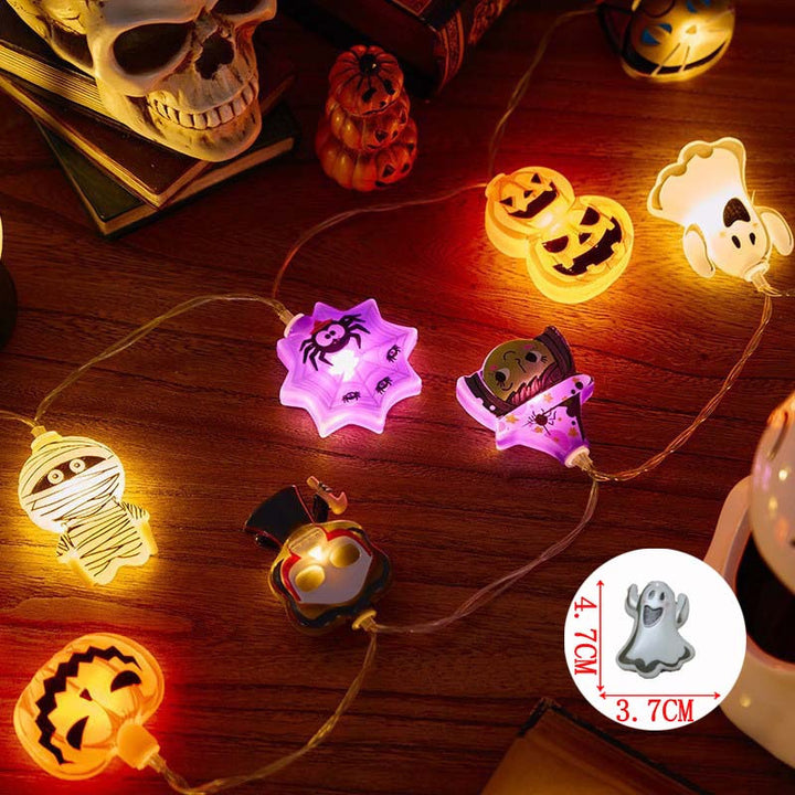 Decorative Halloween LED Pumpkin Ghost Bat String Lights