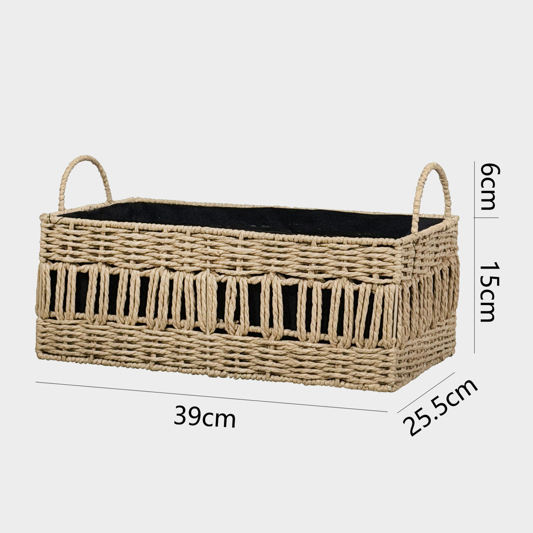 Versatile storage basket made of natural material