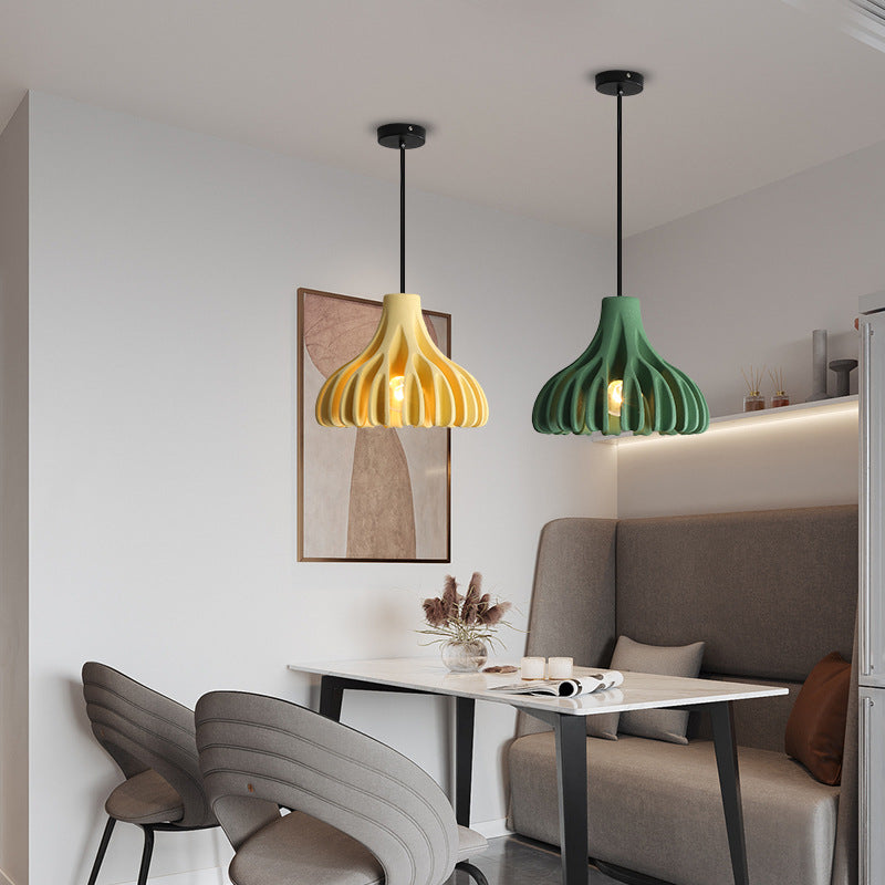 Modern sculptural pendant light