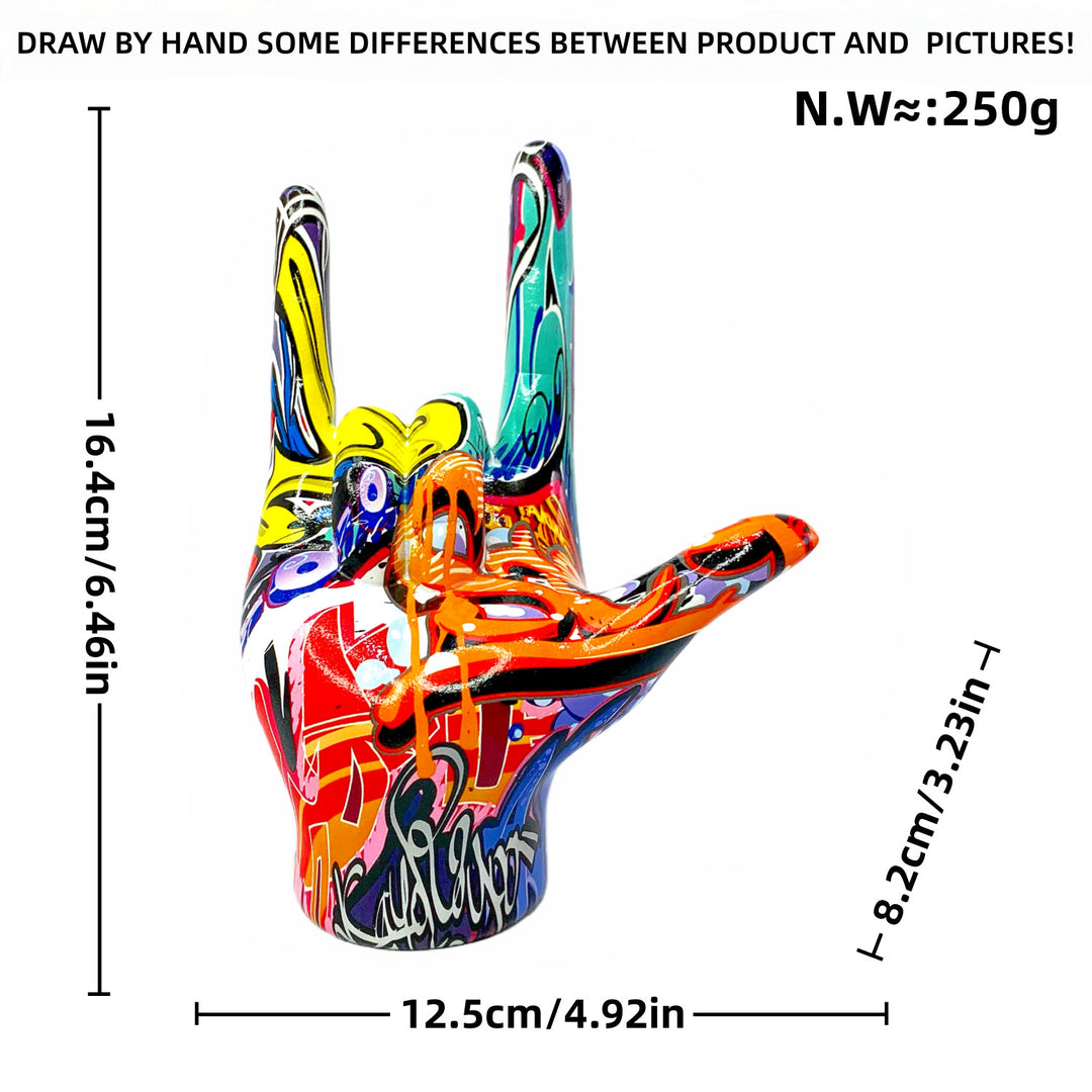 Colorful Hand Sculpture