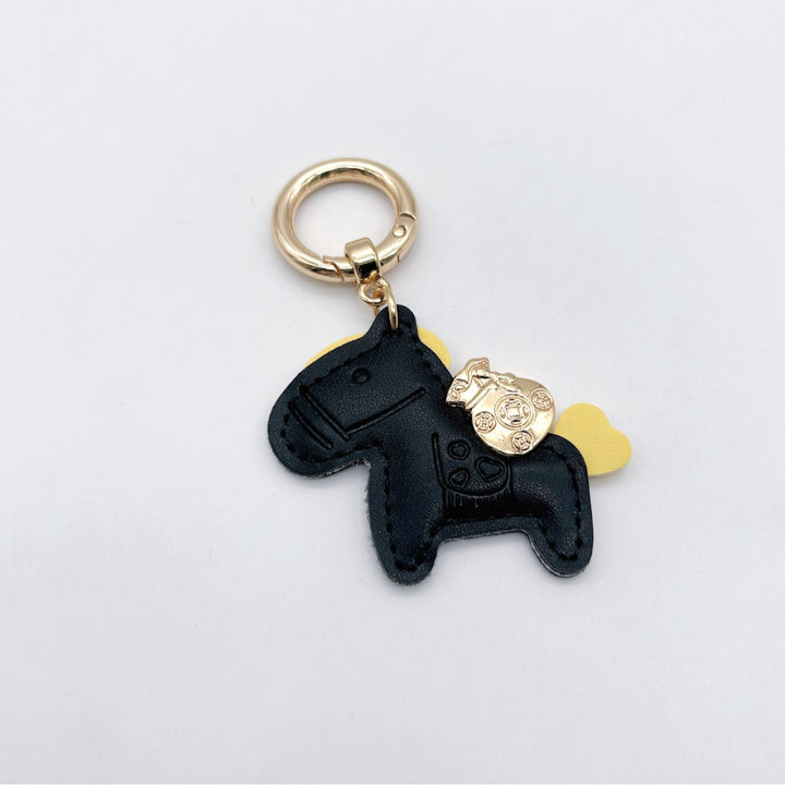 Animal-Shaped Leather Keychain