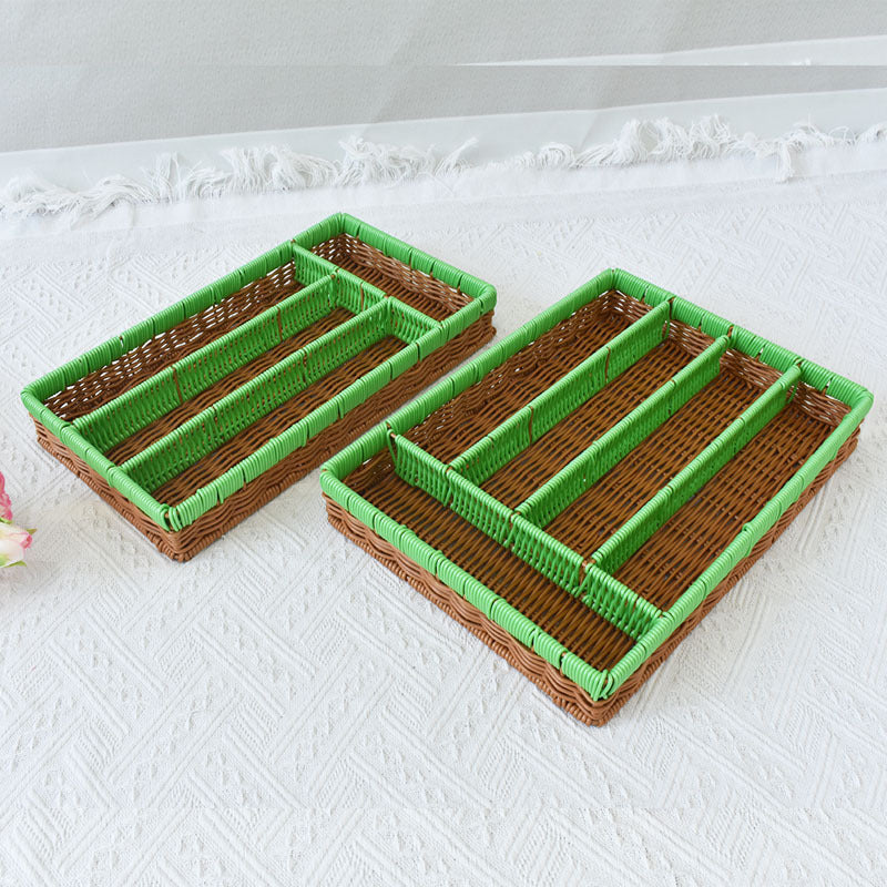 Stylish Multi-Compartment Woven Storage Organizer